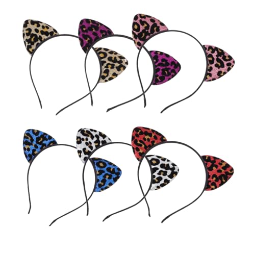 BESTYASH 6 Stück Stirnband mit Katzenohren Tierstirnband Maskerade mit Leopardenmuster klein Mädchen Haarzubehör haarschmuck Party -Haarbänder Haarzubehör für Frauen Haardekore Beflockung BESTYASH 6 Stück Stirnband mit Katzenohren Tierstirnband Maskerade mit Leopardenmuster klein Mädchen Haarzubehör haarschmuck Party -Haarbänder Haarzubehör für Frauen Haardekore Beflockung von BESTYASH