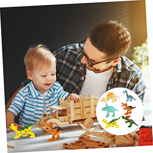 BESTYASH 6 Stück Teiliges Dinosaurier Modellspielzeug aus Kunststoff Lernspielzeug für Kognitiven Fähigkeiten und des Rollenspiels von BESTYASH