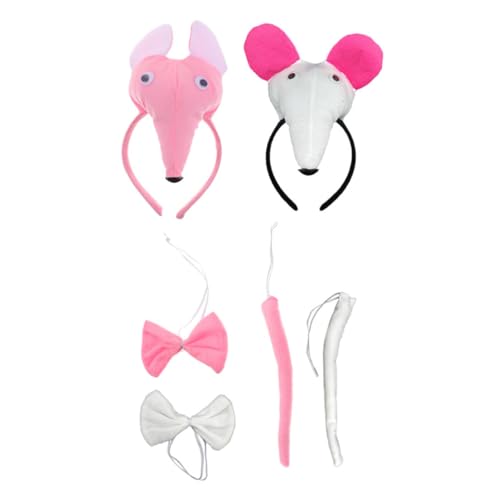 BESTYASH 6 Stück Teiliges Tierohren Haarreif Maus Motiv Komfortabel Sanft Für Erwachsene Karneval Fasching Kostüm Zubehör BESTYASH 6 Stück Teiliges Tierohren Haarreif Maus Motiv Komfortabel Sanft Für Erwachsene Karneval Fasching Kostüm Zubehör von BESTYASH