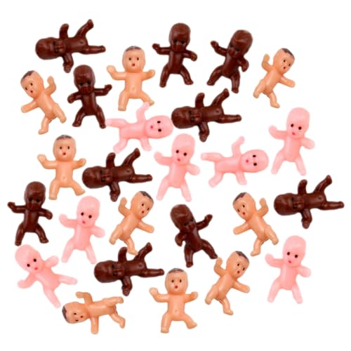 BESTYASH 60 Stück Teiliges Mini Realistische Kunststoffbabys Vielseitige Dekoration für Babypartys Foto Requisiten Tortendeko Sammlerstücke Sortierte Hautfarben Langlebig und Detailreich von BESTYASH
