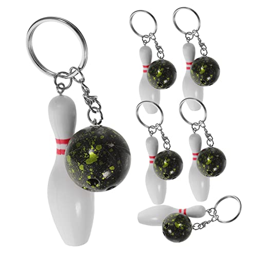 BESTYASH 6Stücke Bowling Pin Schlüsselanhänger Bowlingkugel Und Pins Für Perfektes Zubehör Für Bowling Partys Rucksackanhänger von BESTYASH