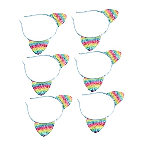 BESTYASH 8 Stück Teiliges Katzenohren Stirnband für Mädchen Glitzernde Regenbogen Ohren für Kostümpartys Halloween und Fotoshootings Rutschfest und Bequem BESTYASH 8 Stück Teiliges Katzenohren Stirnband für Mädchen Glitzernde Regenbogen Ohren für Kostümpartys Halloween und Fotoshootings Rutschfest und Bequem von BESTYASH