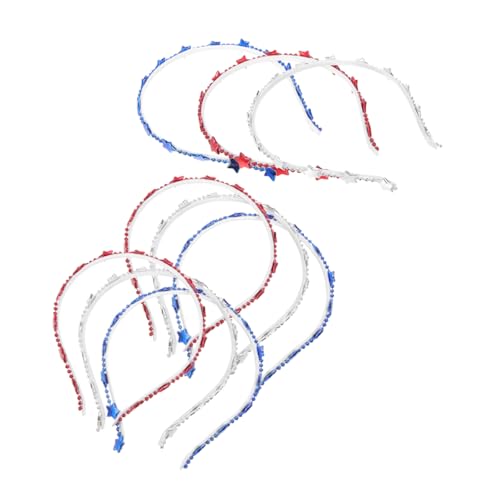 BESTYASH 9 Stücke Stirnband Stern-haarreifen Für Frauen Party Kopfschmuck Party Haarzubehör Kostüm Zum Unabhängigkeitstag Haarschmuck Zum Unabhängigkeitstag Abs von BESTYASH