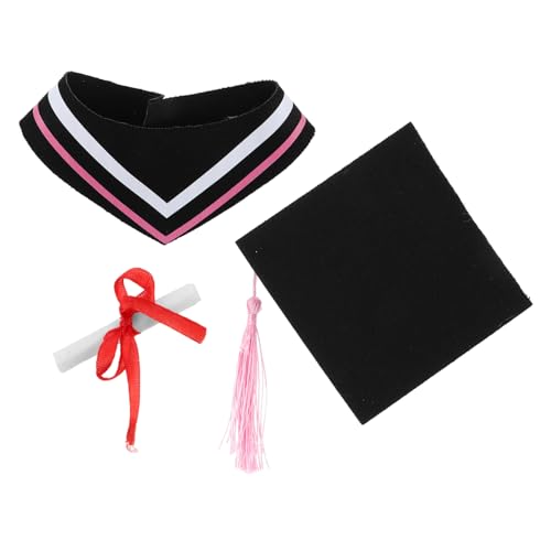 BESTYASH Abschlussbär Outfit Hat Abschlussbär Plüsch Kleines Abschluss Stofftier Bärenkleidung Abschlussmütze Abschluss Plüschtier Abschlussmütze Abschlussmütze Plüschtier Rosa von BESTYASH