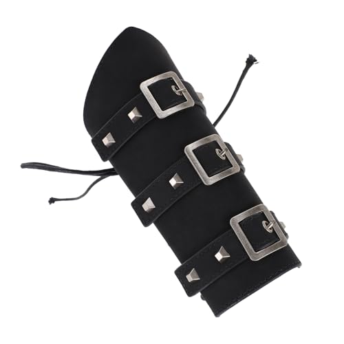 BESTYASH Armschutz Armband Armschienen Bogenschießen Arm Accessoires Goth Geldbörse Persönlichkeit Armband Piratenarmbänder Kostüm Bandanas Futuristische Punk Kette Schwarzes Kunstleder BESTYASH Armschutz Armband Armschienen Bogenschießen Arm Accessoires Goth Geldbörse Persönlichkeit Armband Piratenarmbänder Kostüm Bandanas Futuristische Punk Kette Schwarzes Kunstleder von BESTYASH