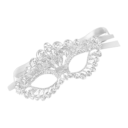 BESTYASH Paar Maskerade Maske Metall Strass Gesicht Maske Cosplay Party Für Halloween von BESTYASH