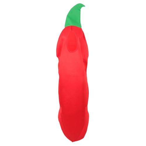 BESTYASH Chili Pepper Kostüm Für Mädchen Lustiges Cosplay Outfit Für Partys Und Bühnenaufführungen Bunte Chili Kleidung Für Kreative Rollenspiele von BESTYASH
