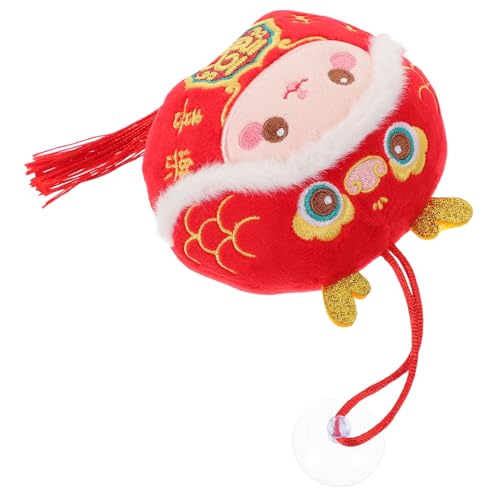BESTYASH Chinesisches Neujahrs Drachenmaskottchen Plüschfigur Kawaii Stofftier zum Aufhängen Auto Sofa Dekoration für Familie und Kinderzimmer von BESTYASH