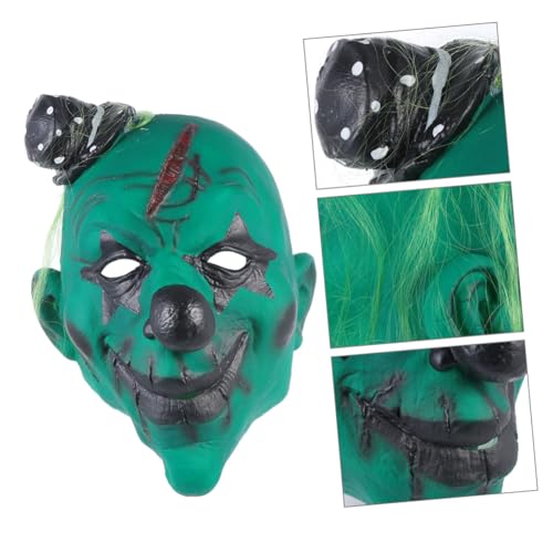 BESTYASH Clown-maske Abschlussball Requisiten Horror-zombie-kostüm Masken Halloween-maske Gesicht Halloween Für Erwachsene Gruseliger Clown Dinosaurierkostüm Maskerade Green Emulsion BESTYASH Clown-maske Abschlussball Requisiten Horror-zombie-kostüm Masken Halloween-maske Gesicht Halloween Für Erwachsene Gruseliger Clown Dinosaurierkostüm Maskerade Green Emulsion von BESTYASH