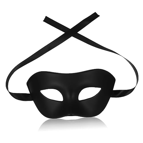 BESTYASH Cosplay Halbgesichtsmaske Schwarz mit Verstellbarem Elastikband für Herren Karneval Party Requisite Leicht und Komfortabel BESTYASH Cosplay Halbgesichtsmaske Schwarz mit Verstellbarem Elastikband für Herren Karneval Party Requisite Leicht und Komfortabel von BESTYASH