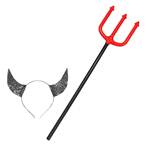 BESTYASH Devil Horns Stirnband Kunststoff Teufelshörner Party Ox Horns Headband Halloween Kostüm Damen Karneval Fasching Mottoparty Accessoire Leicht und Langlebig von BESTYASH