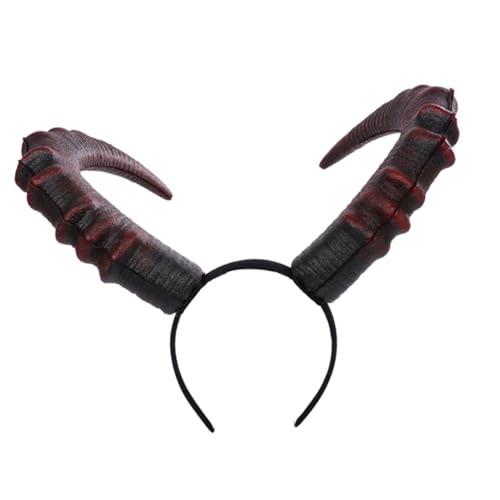 BESTYASH Diabolisches Hörner Stirnband für Karneval Halloween Schwarzes Kostümzubehör mit Detailreichen Teufelshörnern Leichter und Bequemer Haarreifen für Party und Cosplay von BESTYASH