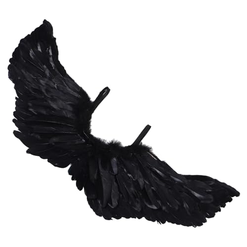 BESTYASH Die Flügel des Teufel Karnevalskostüme Flügel Cosplay Performance-Maskerade-Flügel Halloween-Flügel Halloween-Fee-Kostüm Bühnenflügel Partyflügel Gänsefedern Black BESTYASH Die Flügel des Teufel Karnevalskostüme Flügel Cosplay Performance-Maskerade-Flügel Halloween-Flügel Halloween-Fee-Kostüm Bühnenflügel Partyflügel Gänsefedern Black von BESTYASH