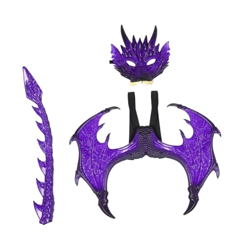 BESTYASH Drachenflügel Cosplay Set für Leichtes Kostüm mit für Halloween Geburtstagsfeiern Schulaufführungen Regt Fantasie an Sorgt für Kreativen BESTYASH Drachenflügel Cosplay Set für Leichtes Kostüm mit für Halloween Geburtstagsfeiern Schulaufführungen Regt Fantasie an Sorgt für Kreativen von BESTYASH