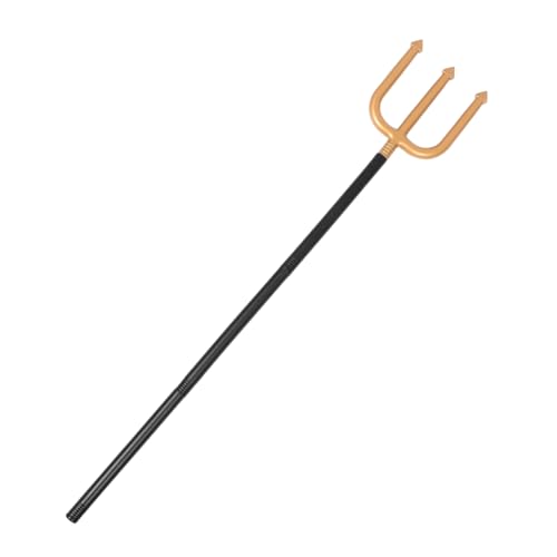 BESTYASH Dreipunkte Walking Stick Requisiten Steampunk-Stock Stock Für Kostüm Golddreizack Ausgefallener Stock Stockkostüm Rohrstütze Stabstock Cosplay Rohrstock Stütze Plastik von BESTYASH
