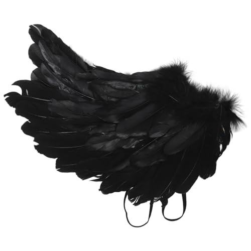 BESTYASH Engelsflügel Kostüm Für Erwachsene Cosplay Requisiten Schwarze Teufelsflügel Für Halloween Bühnenauftritt Perfekte Ergänzung Für Kostümparty Und Karneval von BESTYASH