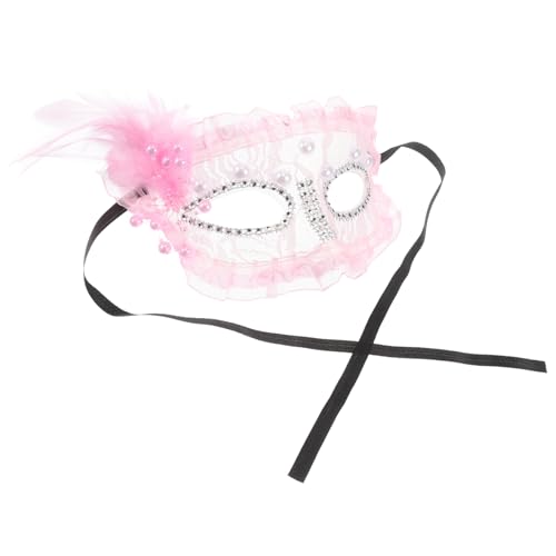 BESTYASH Feder Maske Frauen Maskieren Kostüm Maskerade Halloween Leuchten Gesicht Für Halloween Halloween-maske Halloween Masken Spitze Rosa BESTYASH Feder Maske Frauen Maskieren Kostüm Maskerade Halloween Leuchten Gesicht Für Halloween Halloween-maske Halloween Masken Spitze Rosa von BESTYASH