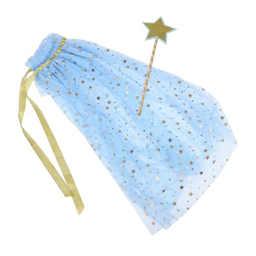 BESTYASH Princess Cape Mit Glitzer Und Tüll Bunte Verkleidung Für Zauberstab Für Karneval Geburtstagsfeiern Und Kostümpartys von BESTYASH