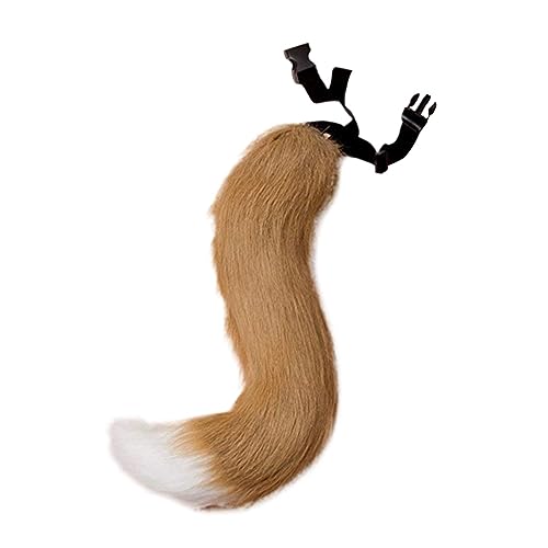 BESTYASH Flauschiger Kunstpelzschwanz Verstellbarer Riemen Für Cosplay Kostüme Halloween Party Requisiten Weiß Und Kamelfarbe BESTYASH Flauschiger Kunstpelzschwanz Verstellbarer Riemen Für Cosplay Kostüme Halloween Party Requisiten Weiß Und Kamelfarbe von BESTYASH
