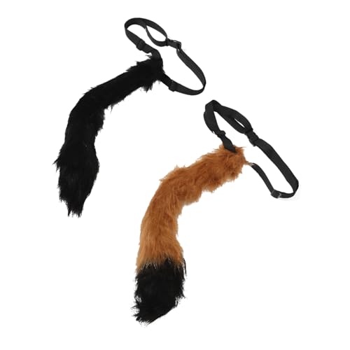 BESTYASH 2 Stück Plüsch-tierschwanz-requisiten für Karneval & Party-verkleidung Kostüme für Cosplay & Auftritte von BESTYASH
