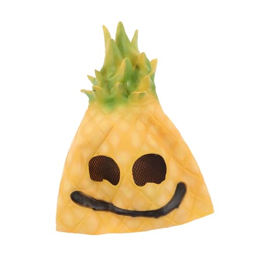 BESTYASH Fruchtmaske Obst-Halloween-Kostüm für Erwachsene Fruchtkostüm für Erwachsene Männer Maskerade Maske Ananas-Kostüm Halloween-Obstkostüm Maskerade Maske Frauen Emulsion Yellow von BESTYASH