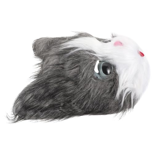 BESTYASH Für Party Pelzige Realistische Kätzchenmaske Katzenkopf Streichmasken-requisiten Maskerade-party- Tiermaske Neuheit-kätzchen- Cosplay- Plastik von BESTYASH