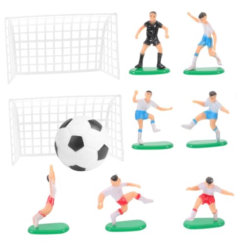 BESTYASH Fußball Geburtstagstorte Deko PVC Miniatur Fußball Team Cake Topper Sport Party Tortendeko für Fans Geburtstagsfeier von BESTYASH