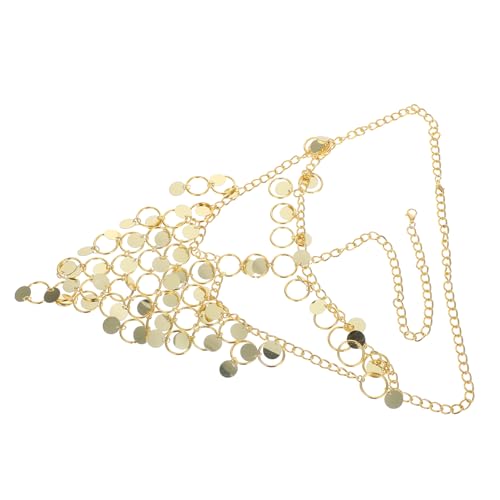 BESTYASH Gesichtskette mit Quasten Goldenen Münzen Maskerade Kopfschmuck für Frauen Bauchtanz Accessoires für Halloween Party und Cosplay Darbietungen von BESTYASH