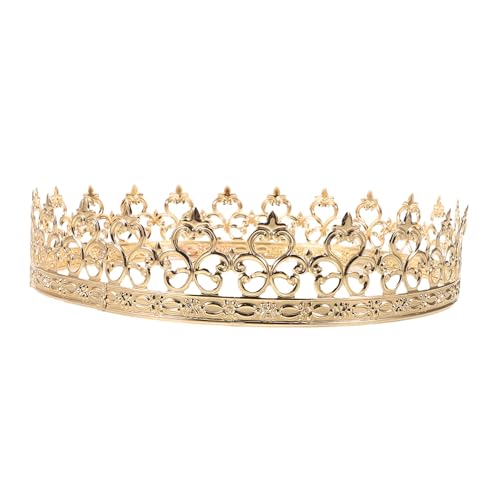 BESTYASH Goldfarbene Herren Krone aus Robustem Leichtgewichtige Königliche Vintage Tiara mit Filigraner Hohlstruktur für Mittelalter Cosplay Fasching Halloween und Bühnenauftritte BESTYASH Goldfarbene Herren Krone aus Robustem Leichtgewichtige Königliche Vintage Tiara mit Filigraner Hohlstruktur für Mittelalter Cosplay Fasching Halloween und Bühnenauftritte von BESTYASH