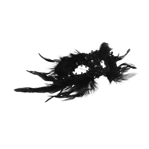 BESTYASH Gothic Federmaske Halbgesichtsmaske mit Pailletten Elastisches Band Komfortable Masquerade Maske für Halloween Karneval Kostümparty Bühnenauftritte Damen und Herren BESTYASH Gothic Federmaske Halbgesichtsmaske mit Pailletten Elastisches Band Komfortable Masquerade Maske für Halloween Karneval Kostümparty Bühnenauftritte Damen und Herren von BESTYASH