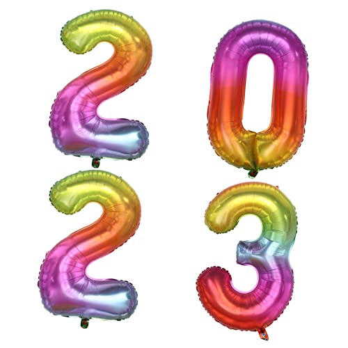 BESTYASH Großes Zahlen Folienballon Leichte Aluminiumfolie Langlebig Glänzend für Silvester Party Abschlussfeier Dekoration von Wänden Türen Fenstern Geeignet für Familienfeiern und von BESTYASH