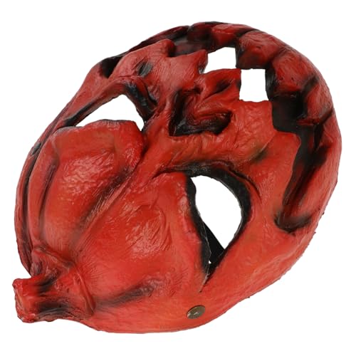 BESTYASH Gruselige Halloween Kürbismaske aus Pu-schaum Atmungsaktiv Langlebig mit Sichtlöchern Kostümzubehör für Party Karneval Cosplay Unisex Teufelsnacht-maske von BESTYASH
