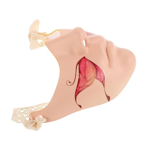 BESTYASH Elegant Dekorative Halbgesichtsmaske Für Erwachsene Für Halloween Karneval Und Maskeraden Geschlechtsneutral Vielseitig Einsetzbar Für Partys von BESTYASH