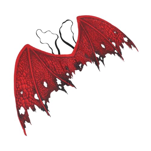 BESTYASH Halloween Cosplay Flügel Rote Dämonenflügel aus Vliesstoff Cosplay Accessoire für Erwachsene Party Requisite für Karneval Bühne und Halloween Kostüm BESTYASH Halloween Cosplay Flügel Rote Dämonenflügel aus Vliesstoff Cosplay Accessoire für Erwachsene Party Requisite für Karneval Bühne und Halloween Kostüm von BESTYASH