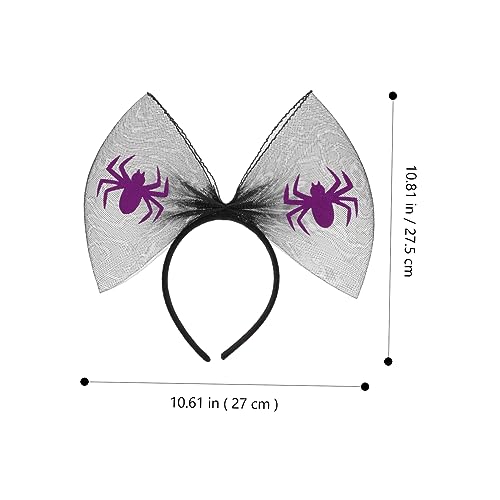 BESTYASH Halloween Haarreif mit Netz Spinnen und Schleife Leichtes Langlebiges Cosplay Stirnband für Karneval Bühnenauftritte und Halloween Party Unisex Haarschmuck Geschenkidee von BESTYASH