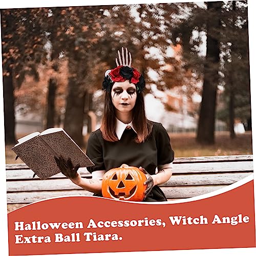 BESTYASH Halloween Haarreif mit Schwarzem und Imitations Rosenblüten Langlebiges Party Kostümzubehör für Damen Bequemes Haarschmuck Accessoire für Gruselige Festlichkeiten von BESTYASH