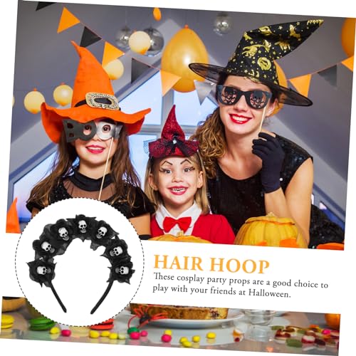 BESTYASH Halloween Haarreif mit Skelett und Schwarzen Blumen Langlebiges Cosplay Haarschmuck Accessoire für Kostümparty Wiederverwendbar Perfektes Halloween Element für Gruselige BESTYASH Halloween Haarreif mit Skelett und Schwarzen Blumen Langlebiges Cosplay Haarschmuck Accessoire für Kostümparty Wiederverwendbar Perfektes Halloween Element für Gruselige von BESTYASH