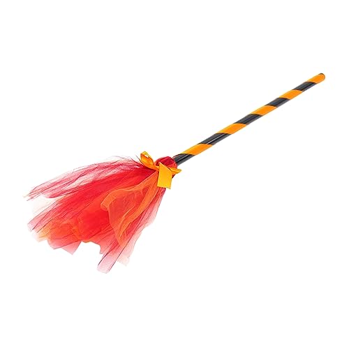 BESTYASH Halloween Hexenbesen Deko Kunststoff Besen Prop Hexenbesen Fasching Party Zubehör Leicht Robust Oranges Design für Halloween Kostüm und Verkleidung BESTYASH Halloween Hexenbesen Deko Kunststoff Besen Prop Hexenbesen Fasching Party Zubehör Leicht Robust Oranges Design für Halloween Kostüm und Verkleidung von BESTYASH