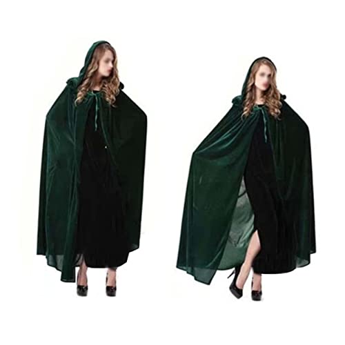 BESTYASH Halloween Hexenmantel Mit Kapuze Cosplay Umhang Für Maskerade Und Karneval Dunkles Grün Für Halloween Feste Und Kostümpartys Vielseitig Einsetzbar BESTYASH Halloween Hexenmantel Mit Kapuze Cosplay Umhang Für Maskerade Und Karneval Dunkles Grün Für Halloween Feste Und Kostümpartys Vielseitig Einsetzbar von BESTYASH