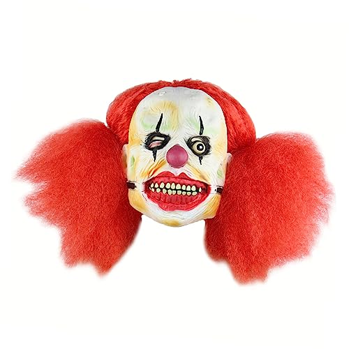 BESTYASH Gruselige Halloween-masken Einzigartige Maske Cosplay-masken Rotes Dekor Rote Verzierungen Erwachsenenmaske Kostümmaske Rote Maske Geisterkopf-set Emulsion von BESTYASH