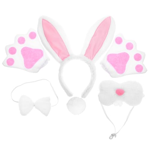 BESTYASH 1satz Osterhase Kostümset Kaninchenohren Haarreif Und Fliege Für Cosplay Und Partys Niedliches Tierkostüm-Accessoire Für Erwachsene Und Wiederverwendbar Und Bequem von BESTYASH