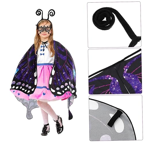 BESTYASH Halloween Schmetterlingsumhang Leichter Weicher Cosplay Umhang mit Realistischer Musterung Maske und Stirnband Vielseitiges Kostümzubehör für Tanz und Party BESTYASH Halloween Schmetterlingsumhang Leichter Weicher Cosplay Umhang mit Realistischer Musterung Maske und Stirnband Vielseitiges Kostümzubehör für Tanz und Party von BESTYASH