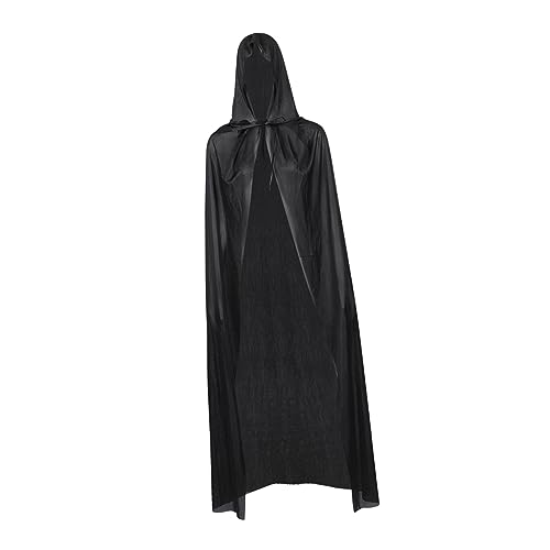 BESTYASH Halloween Vampir Umhang Schwarzer Cape Mit Kapuze Für Cosplay Rollenspiele Und Halloween Kostüme Für Erwachsene von BESTYASH