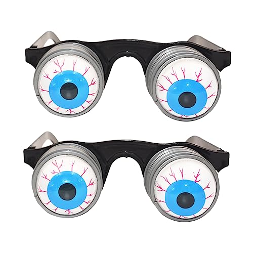 BESTYASH Halloween-kostümbrille 2 Stück Gruselige Augapfelbrille Federnde Frühlingsparty-brille Für Süßes Oder Saures von BESTYASH