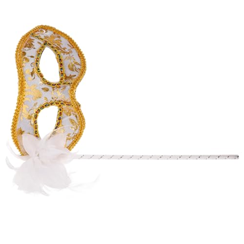 BESTYASH Halten Einer Halben Gesichtsmaske Kosmetik Halloween Maskenmaske Für Kostümpartys Damendekorationen Karnevalsmaske Rave Maske Schwarze Maske Masken Bekleidung Outfits von BESTYASH