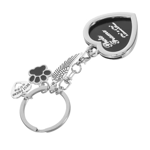 BESTYASH Haustier -fotorahmenschlüsselkette Gedenkschlüsselkette Pet Memory Frame Haustier-souvenir-fotorahmen Hunde-gedenkschmuck Pet Remembrance Frame Tierfotorahmen Silver Zinklegierung von BESTYASH