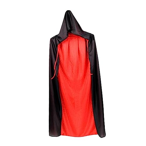 BESTYASH Hochwertiger Schwarzer Und Roter Halloween Umhang Mit Kapuze Cosplay Kostüm Für Erwachsene Für Vampir Und Sensenmann Für Karneval Und Halloween Partys von BESTYASH