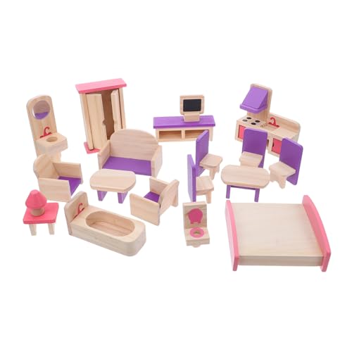 BESTYASH Holz Puppenhaus Möbelset Teilig DIY Miniatur Kinderzimmermöbel aus Robustem Holz Kreatives für Rollenspiele und Familieninteraktion Fördert Fantasie und Soziale Fähigkeiten BESTYASH Holz Puppenhaus Möbelset Teilig DIY Miniatur Kinderzimmermöbel aus Robustem Holz Kreatives für Rollenspiele und Familieninteraktion Fördert Fantasie und Soziale Fähigkeiten von BESTYASH