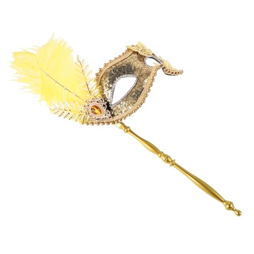 BESTYASH Karnevalsmaske Schleifkopf Sandring Tanzmaske Spiralzubehör Drehteller Streusel Tropfen Pfeile Loch Schmuck Tischdekoration Ohrstecker Schmuck Kunststoff Golden von BESTYASH