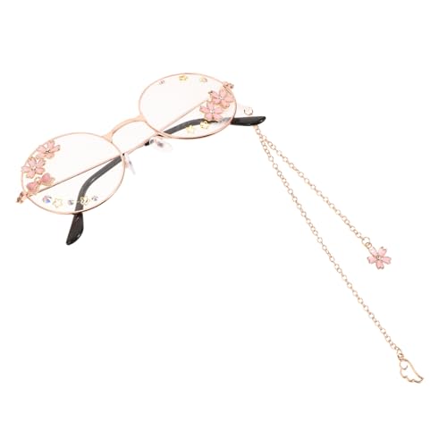 BESTYASH Kawaii Brille Mit Kette Und Für Cosplay Niedliche Runde Rahmen-sonnenbrille Für Festivals Und Besondere Anlässe Leicht Und Stilvoll Kostüm-zubehör Für Frauen BESTYASH Kawaii Brille Mit Kette Und Für Cosplay Niedliche Runde Rahmen-sonnenbrille Für Festivals Und Besondere Anlässe Leicht Und Stilvoll Kostüm-zubehör Für Frauen von BESTYASH